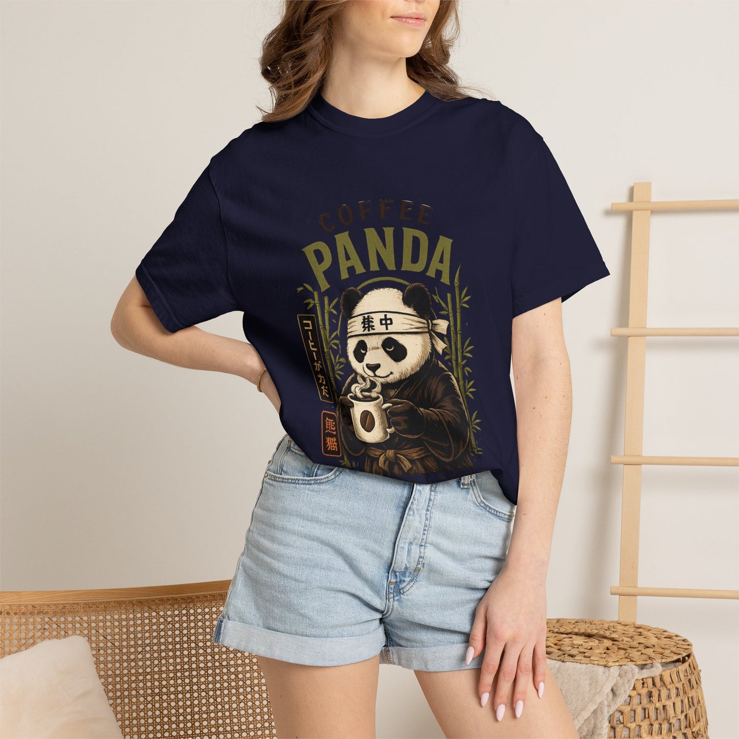 Coffee Panda Japanese Animal Graphic Tee
