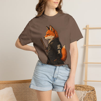 Samurai Fox Japanese Warrior Graphic T-Shirt