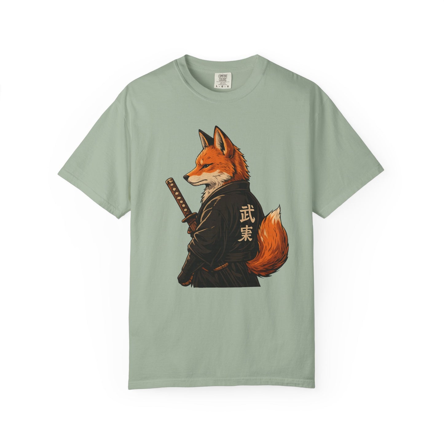 Samurai Fox Japanese Warrior Graphic T-Shirt