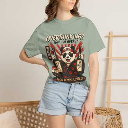 Overthinking Panda Japanese Graphic T-Shirt